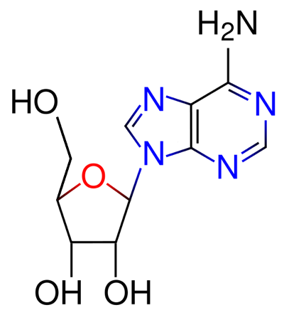 Molécula de adenosina.